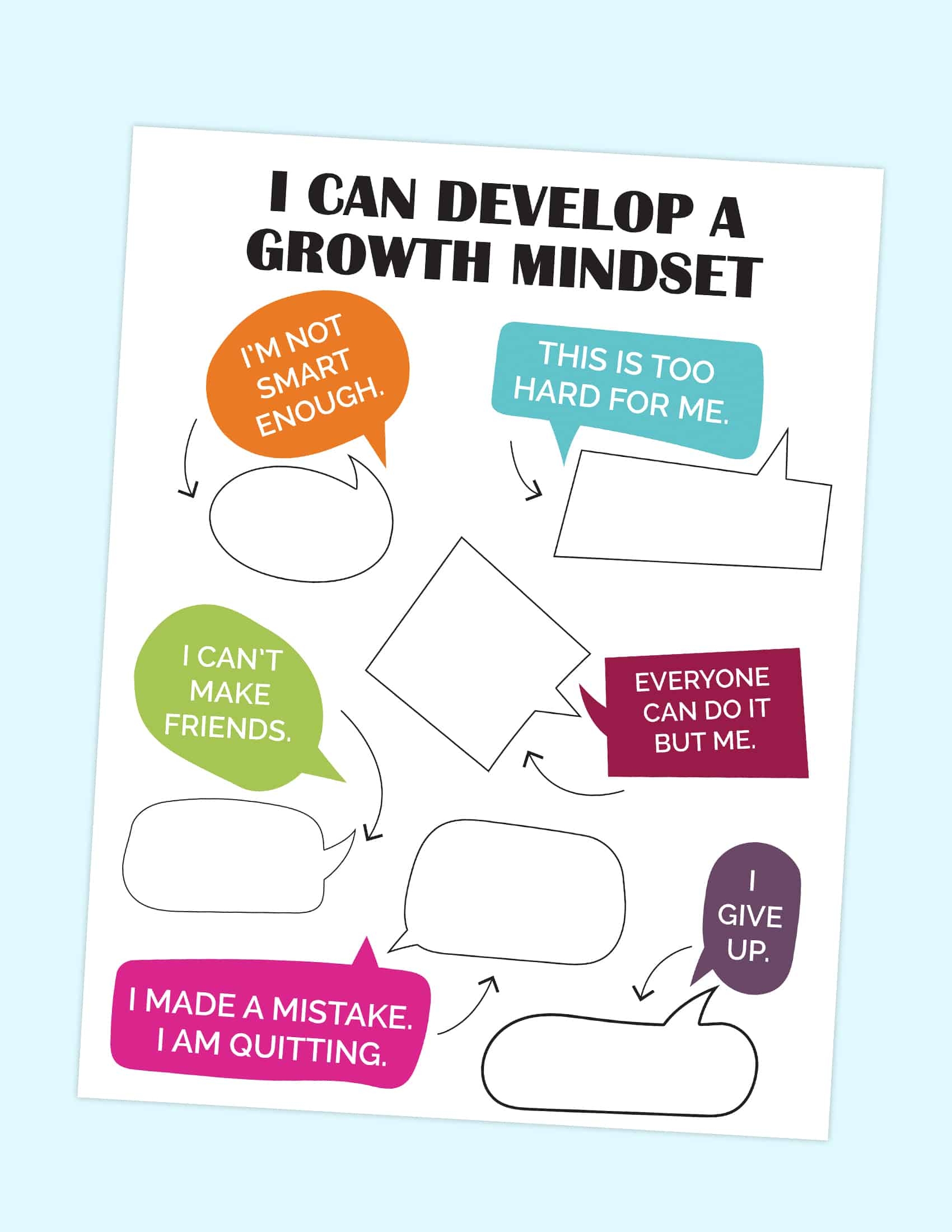 How To Develop A Growth Mindset Activity Freebie Finding Mom