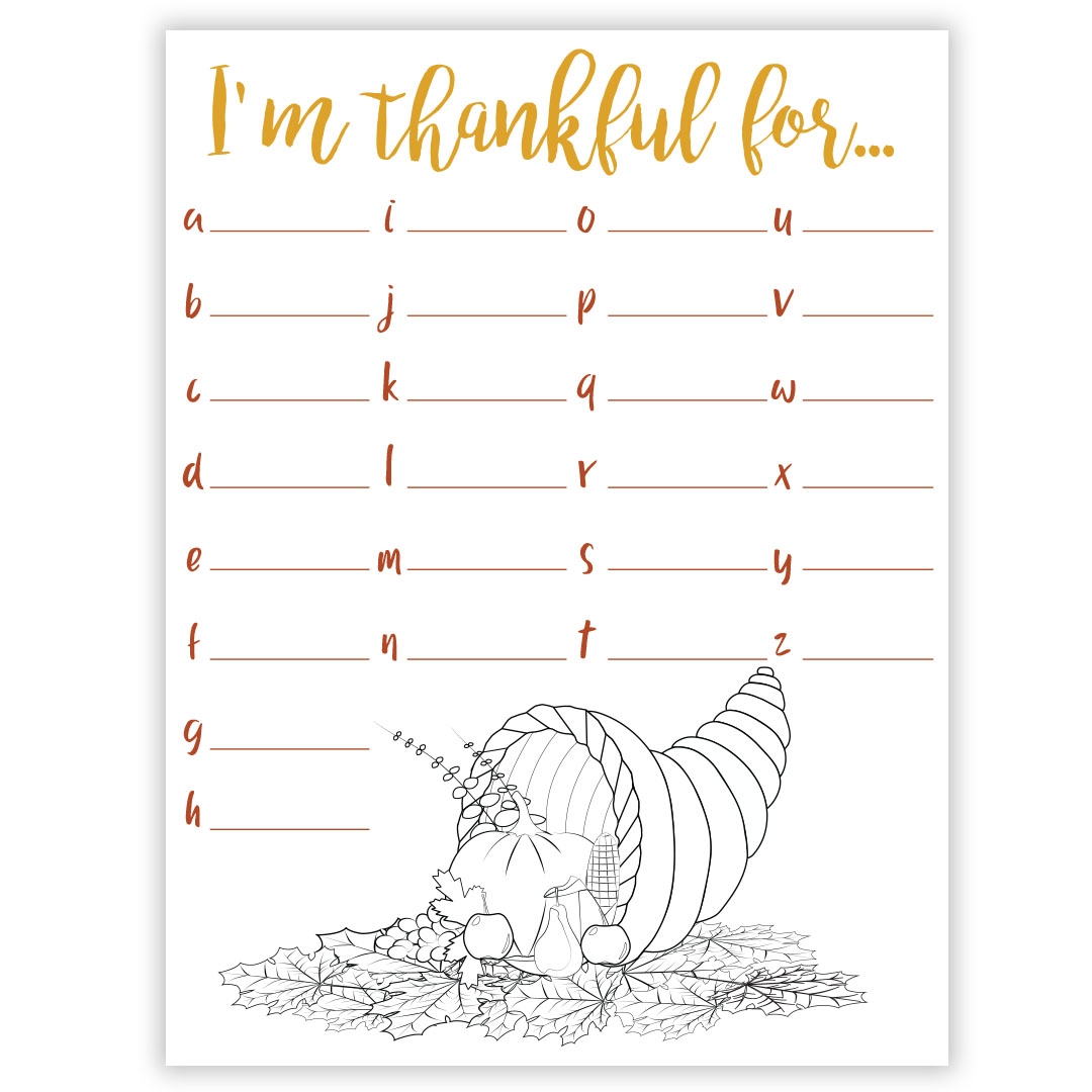 I m Thankful For Gratitude Worksheet Digital Download
