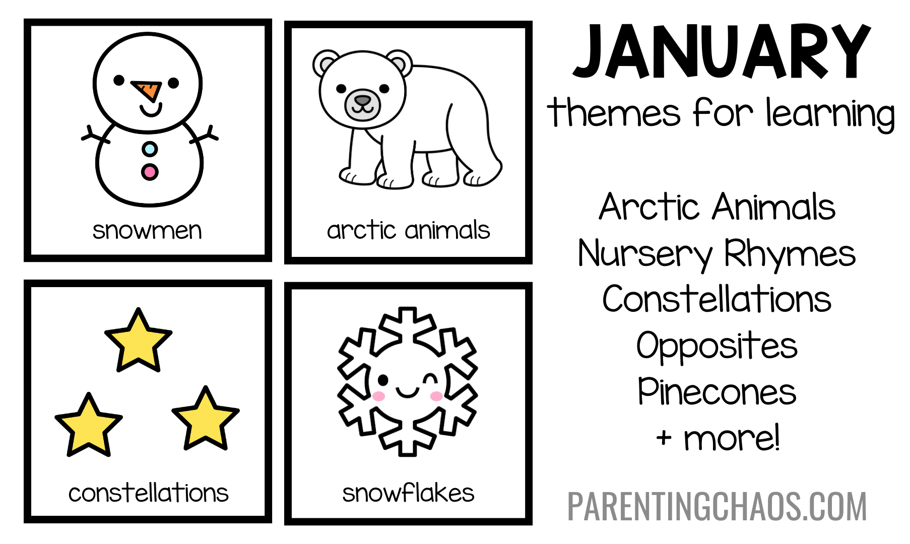 January Preschool Themes Parenting Chaos