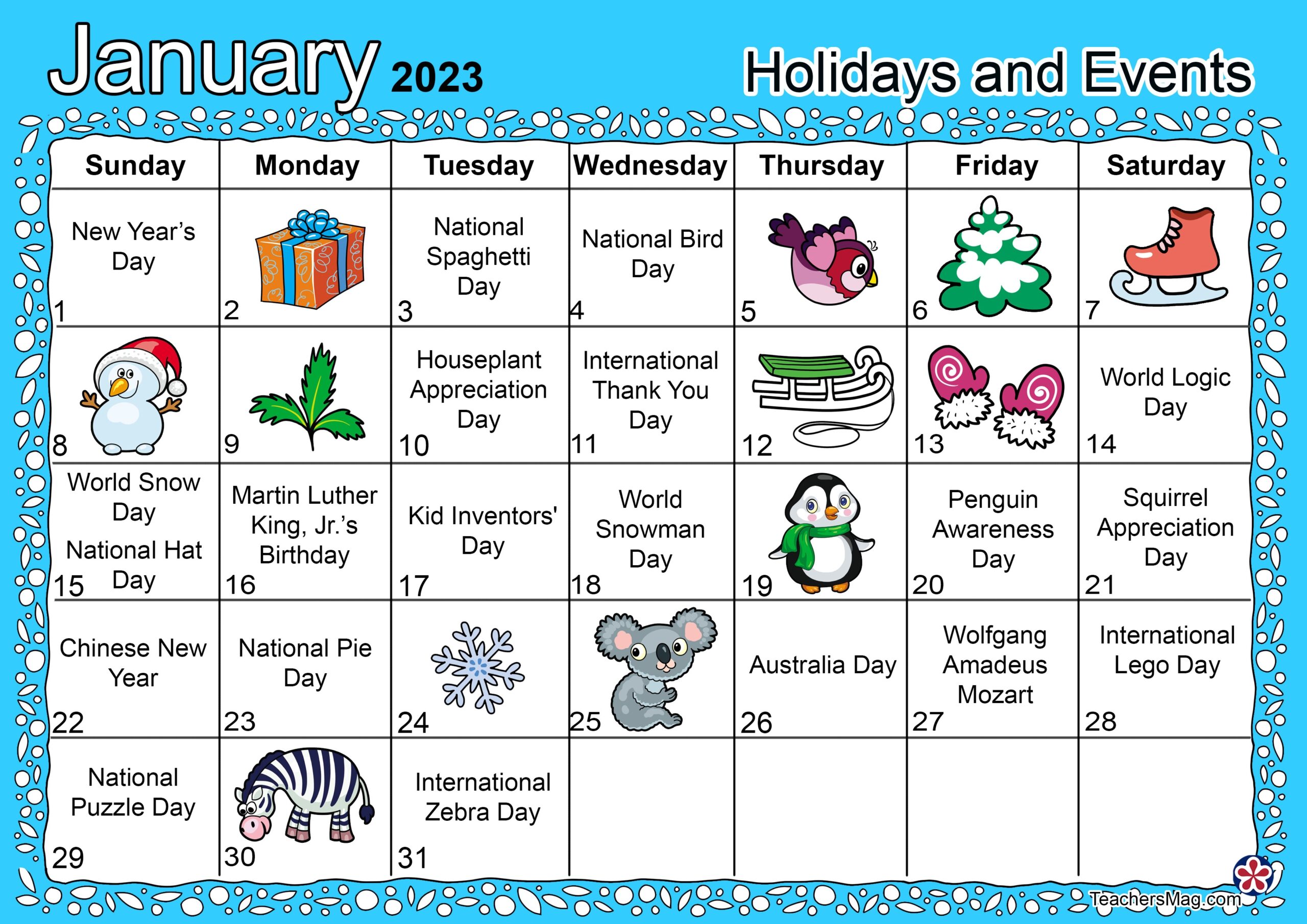 January Preschool Themes TeachersMag