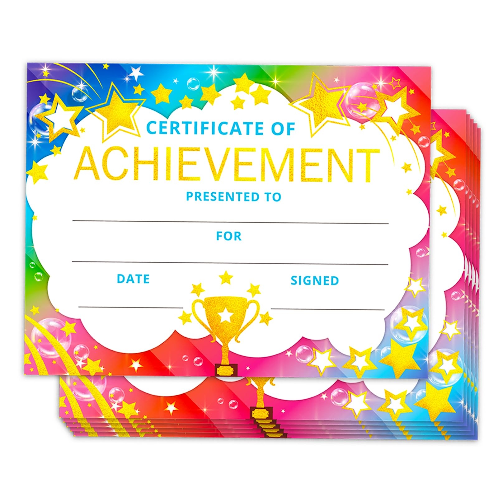 KiDEPOCH Certificate Paper For Kids Gold Star Preschool Diploma Certificates For Printing 30 Pack Kindergarten Certificate Of Achievement Award