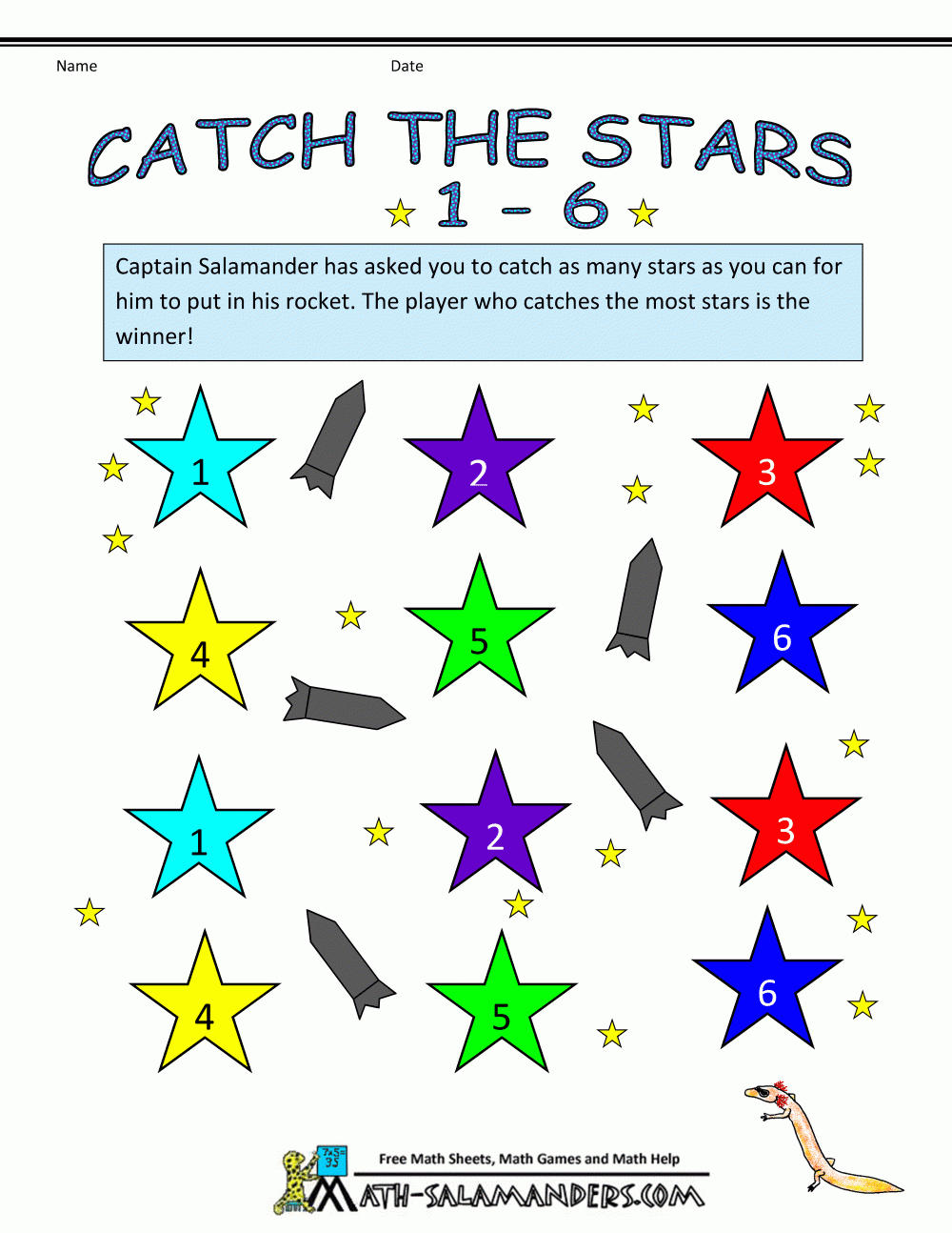 Kindergarten Math Fluency Worksheets