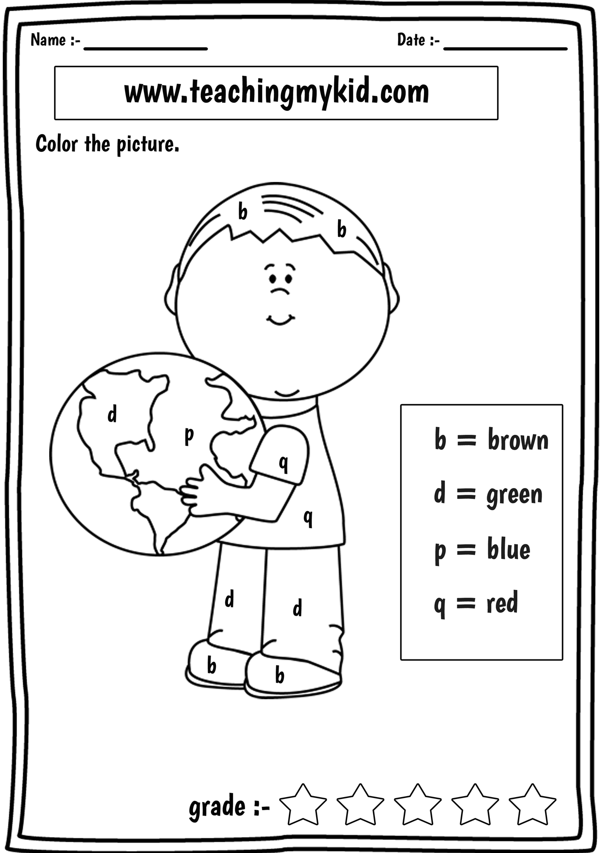 Kindergarten English Printable Worksheets