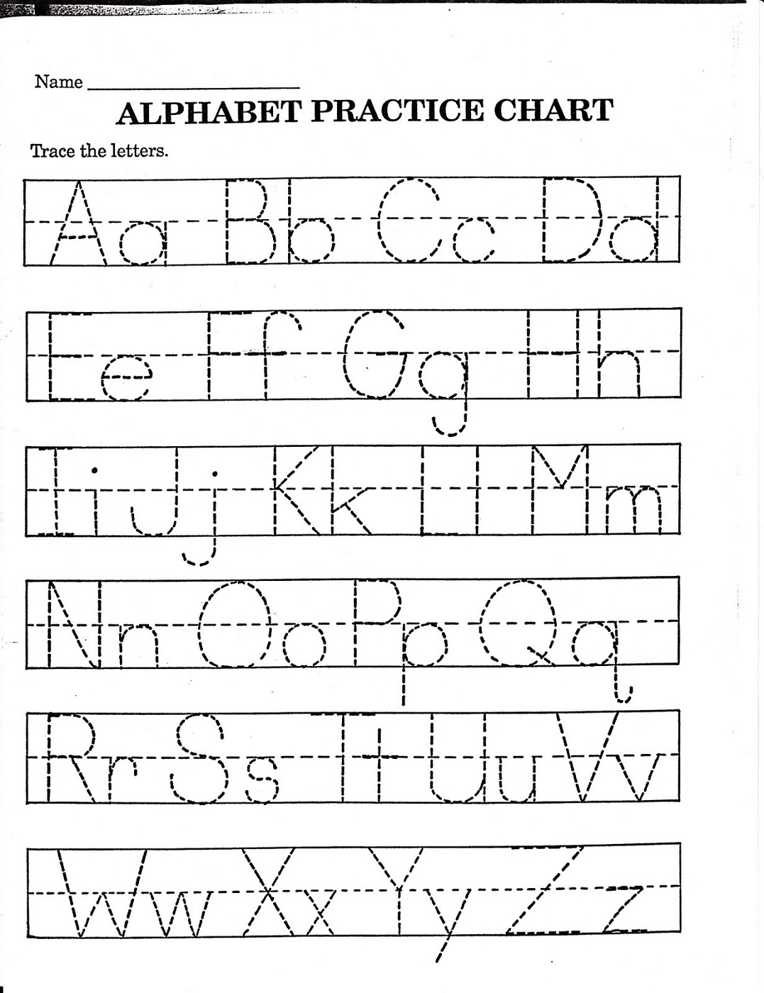 Writing Alphabet Worksheets For Kindergarten