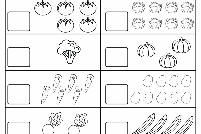 Math Counting Worksheets Kindergarten