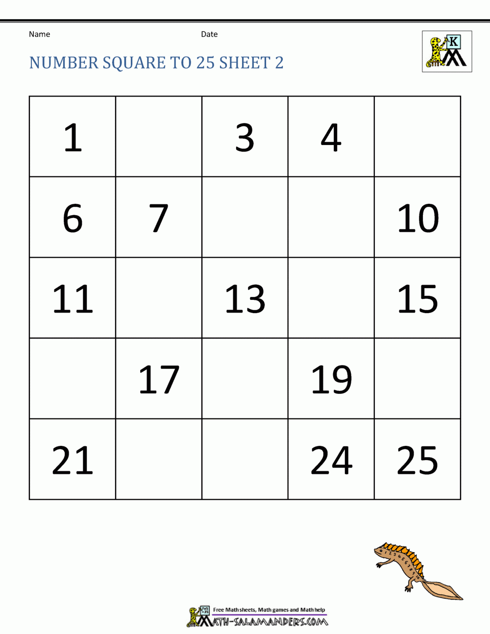 Kindergarten Math Printables
