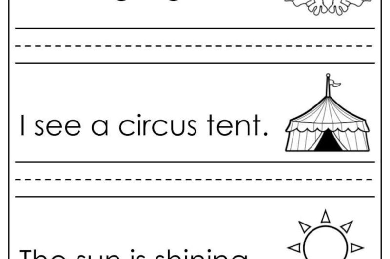 Simple Sentences For Kindergarten Worksheet Free