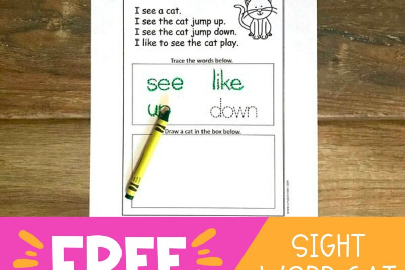 Sight Word Story Worksheets Kindergarten