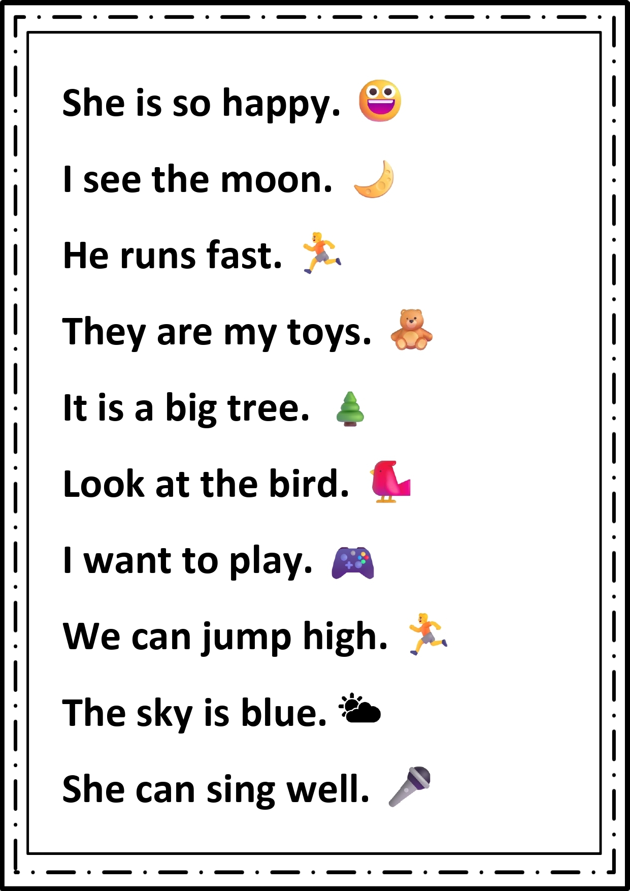Kindergarten Sight Words Sentences Free Pdf Eduflakes