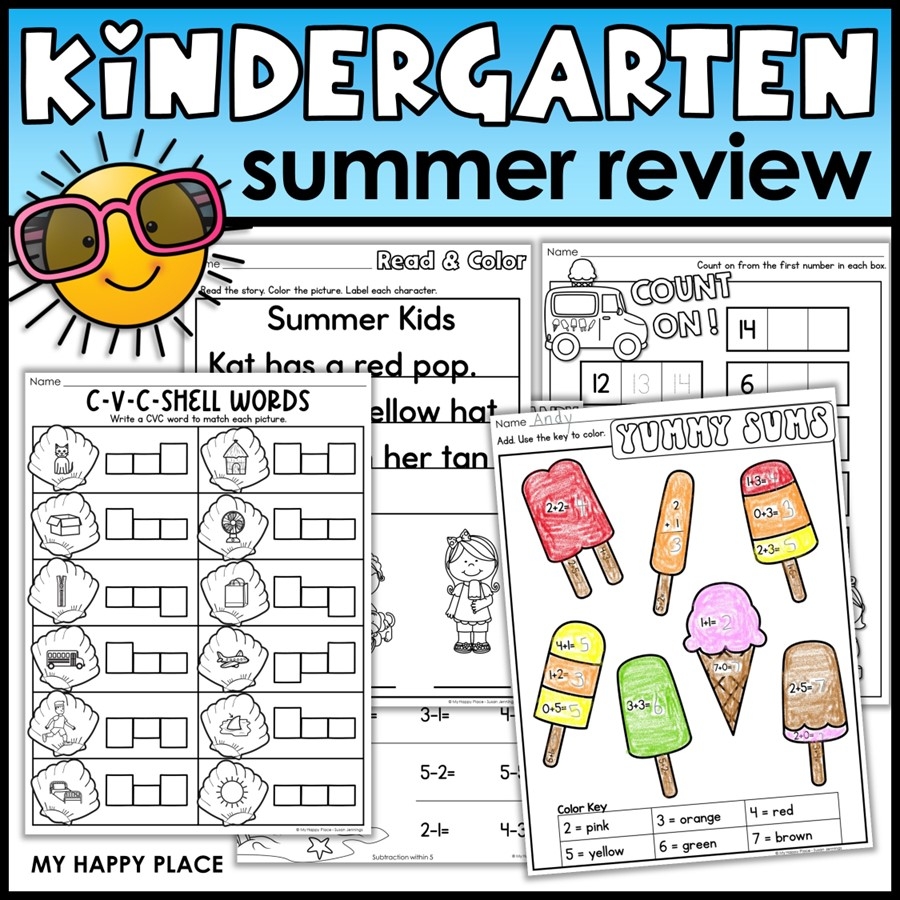 Summer Math Worksheets For Kindergarten