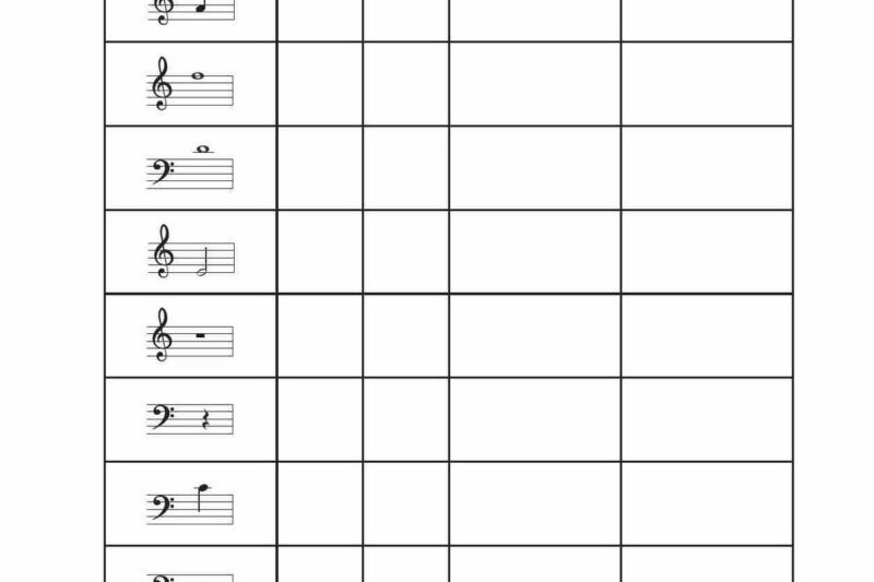 Free Printable Note And Rest Worksheets