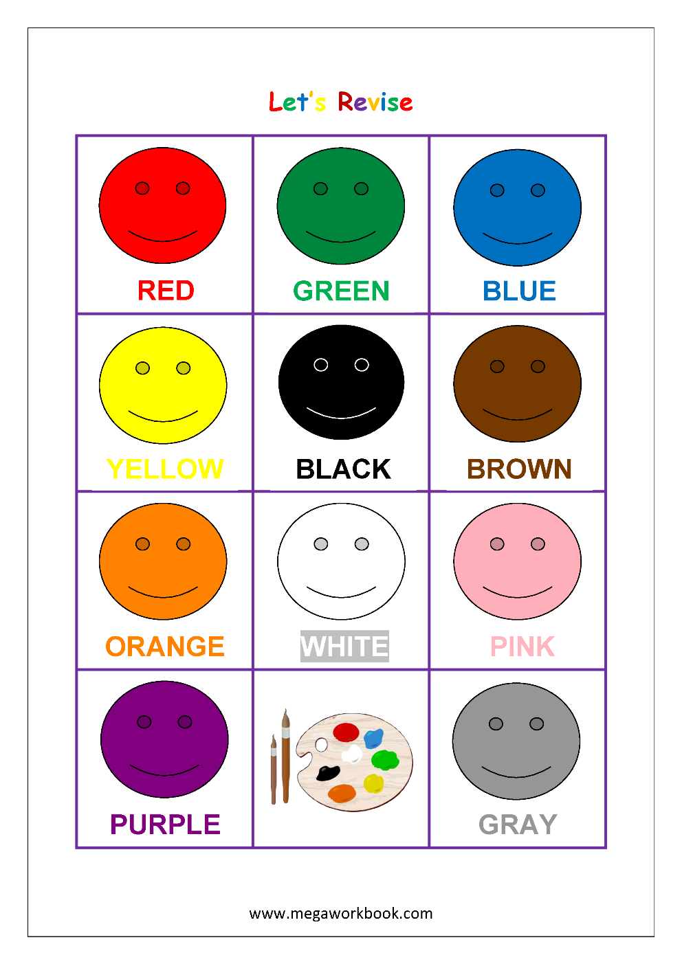 Free Printable Worksheets Colors