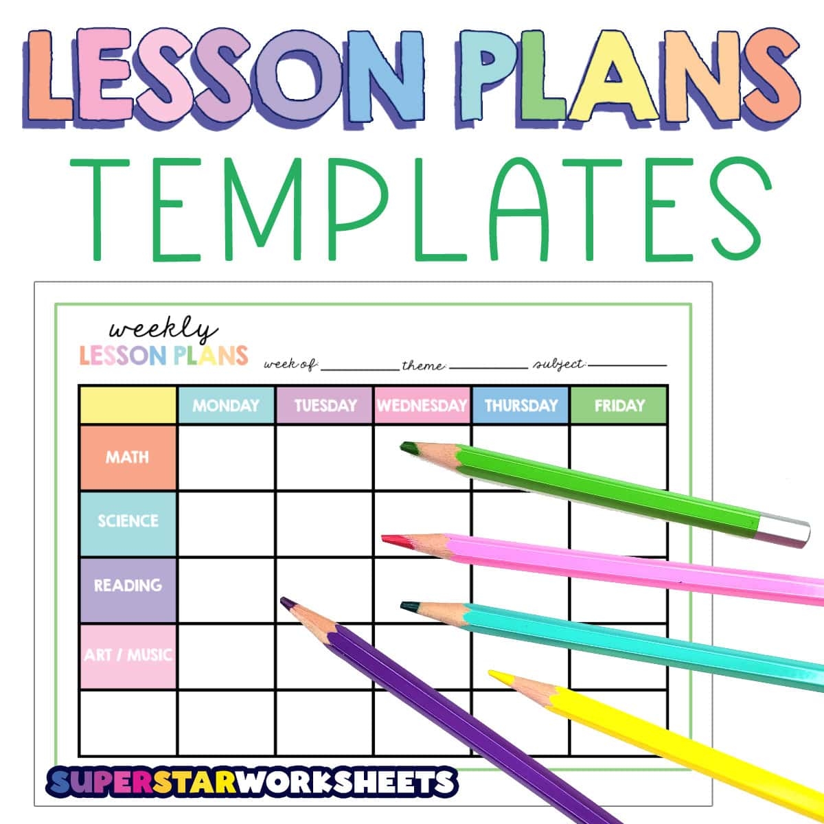 Lesson Plan Template Superstar Worksheets