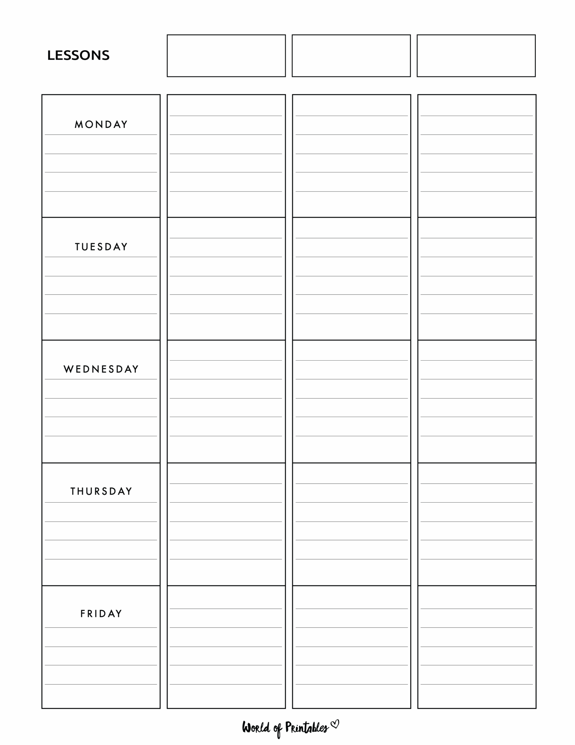 Preschool Planner Free Printable