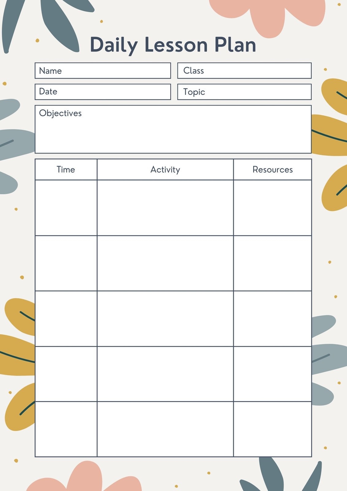 Lesson Plan Templates You Can Customize For Free Canva