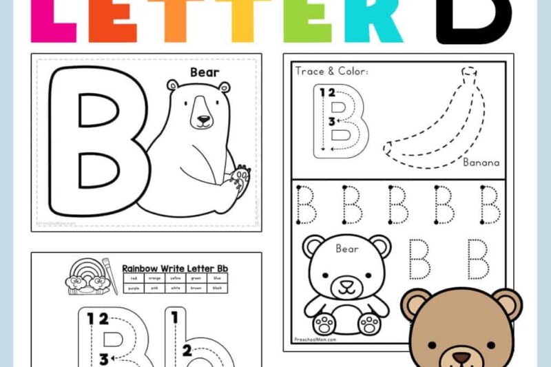 Preschool Letter B Printable