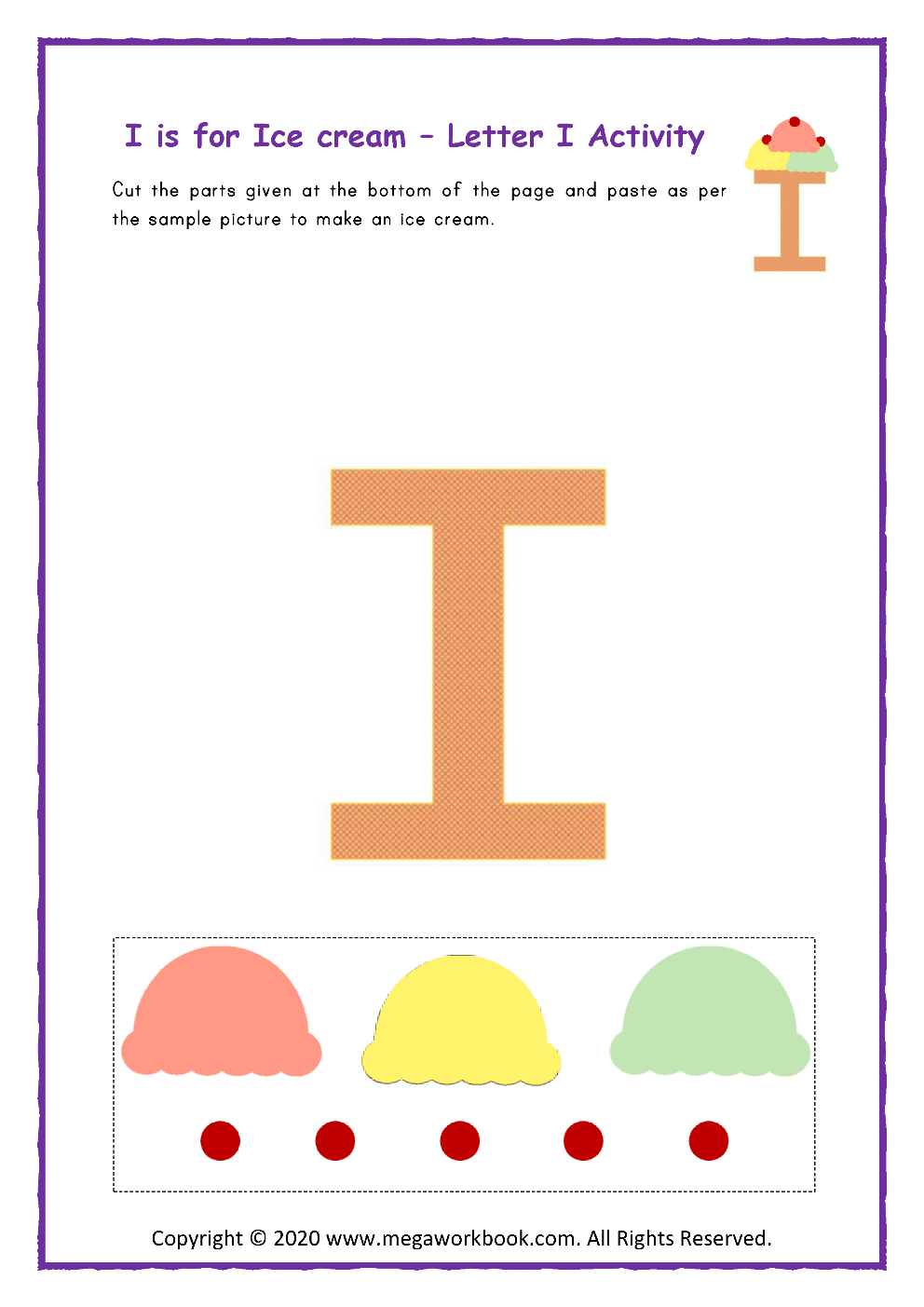 Printable Letter I Worksheets For Preschool