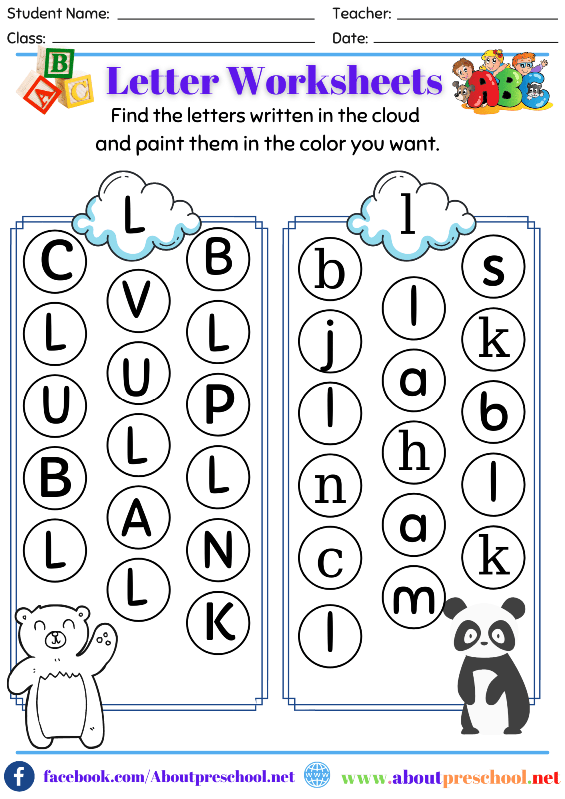 Letter L Printables Preschool