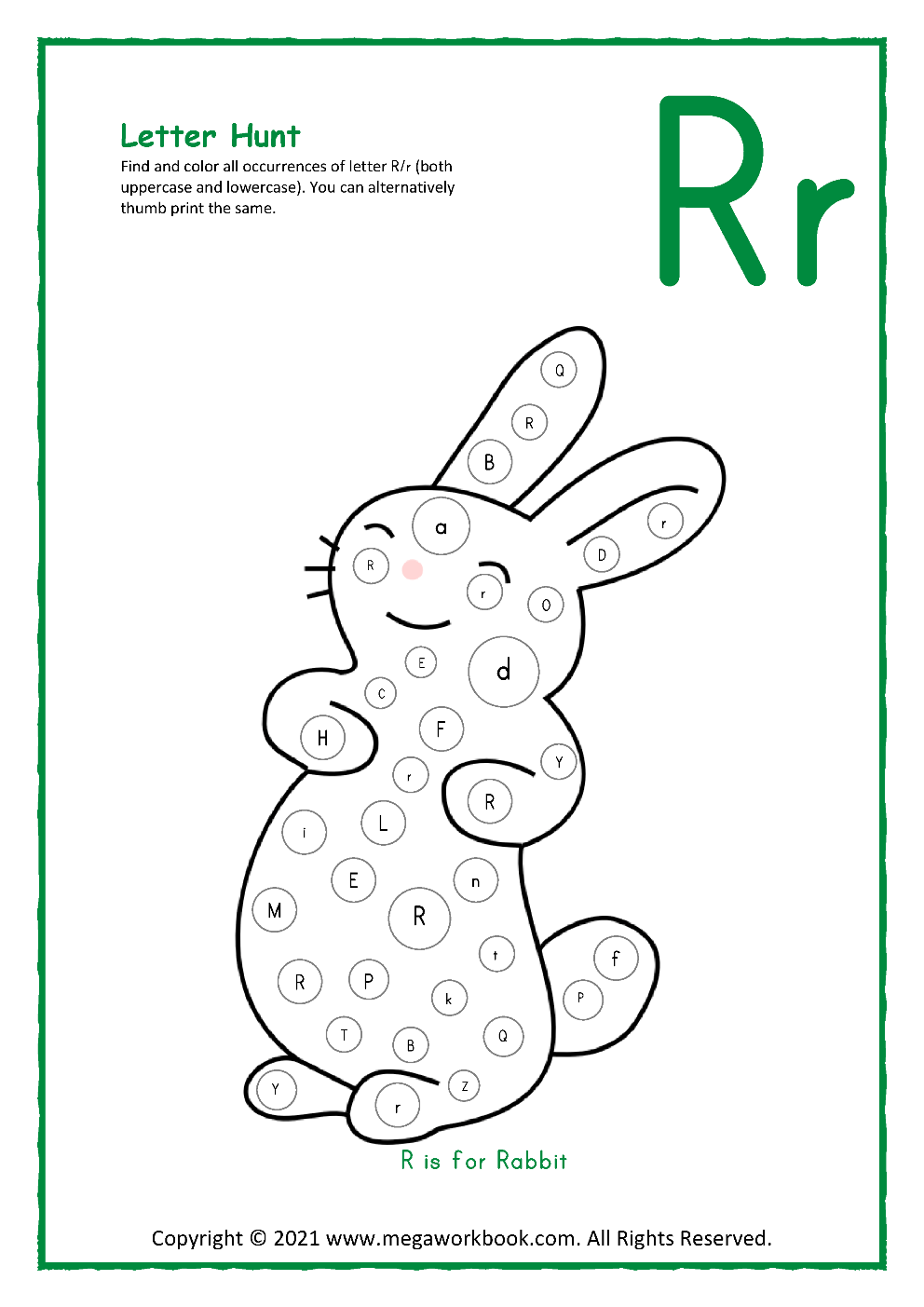 Letter R Activities Preschool Letter R Worksheets Letter R Crafts Letter R Printables MegaWorkbook