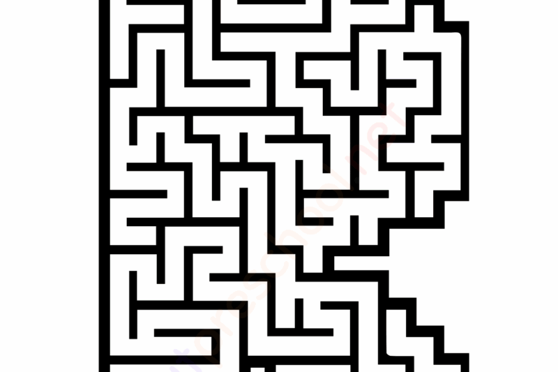 Simple Maze Worksheets Preschool Lette R