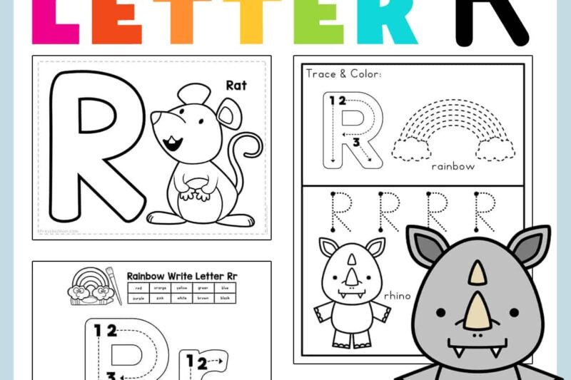 Lettre R Printable Preschool