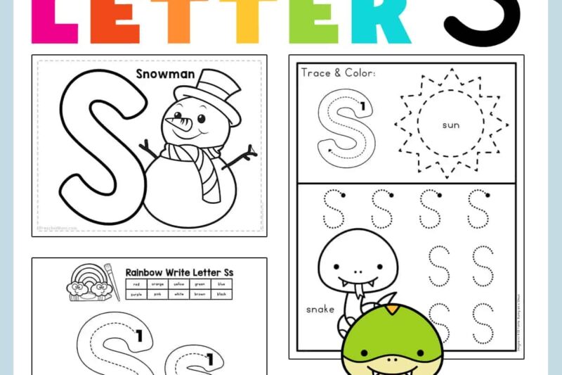 Letter S Printable Pack Preschool