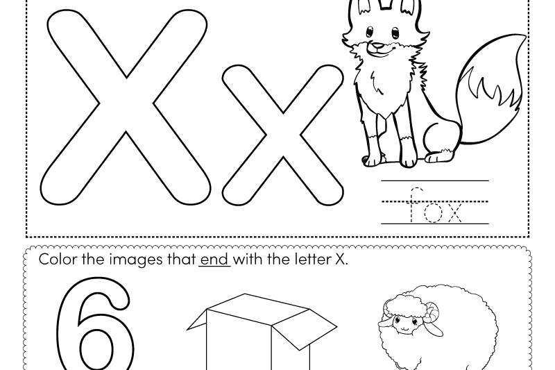 Letter X Worksheets For Kindergarten Free