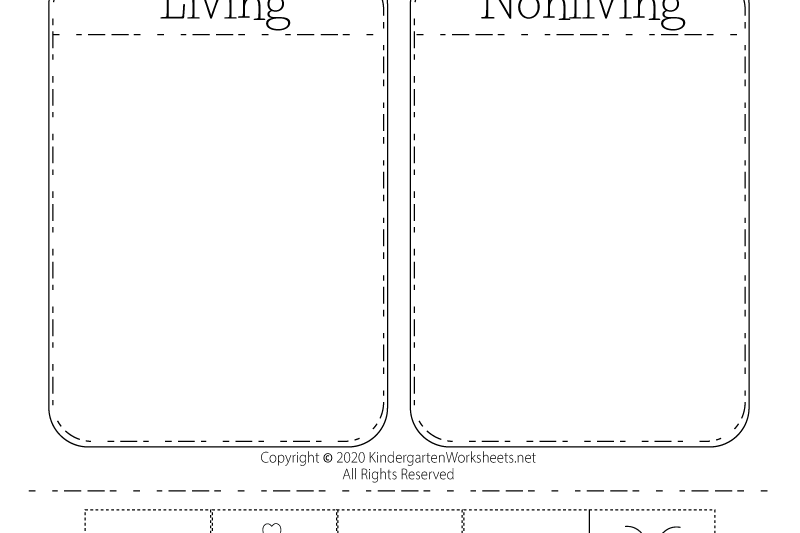 Living And Nonliving Free Kindergarten Worksheet