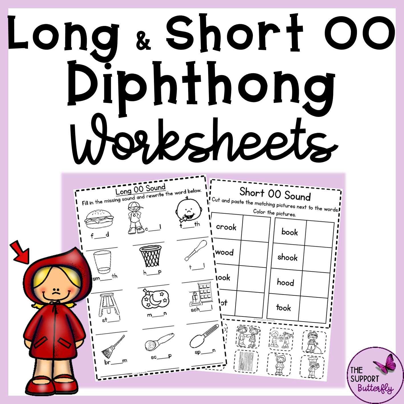 Long OO And Short OO Diphthong Worksheets