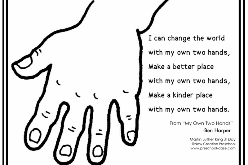 Mlk Preschool Printables