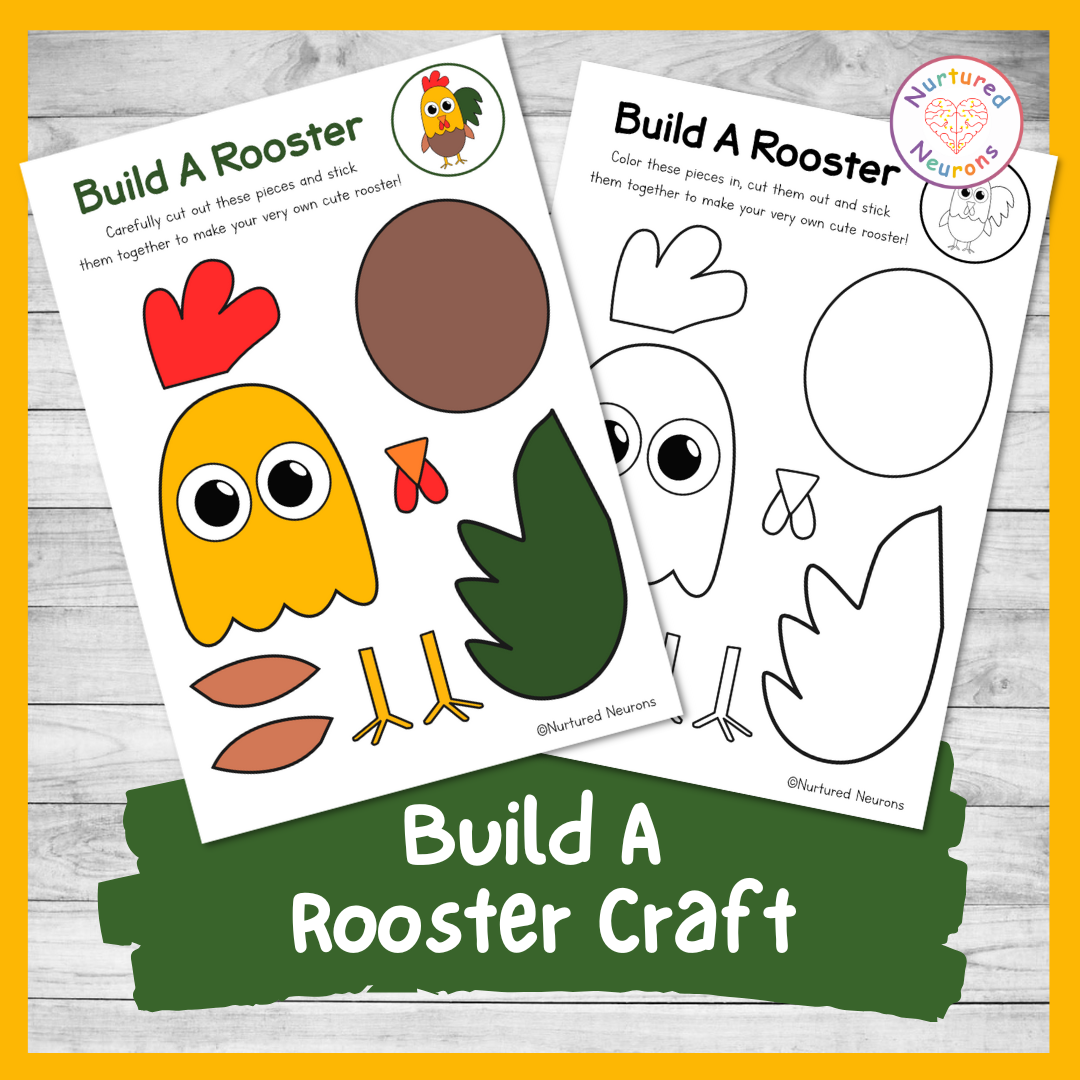 Rooster Craft For Preschool Printable