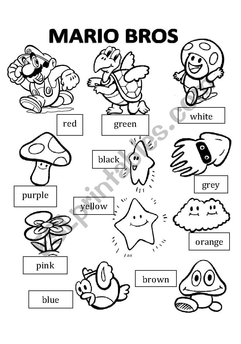 Free Printable Super Mario Worksheets