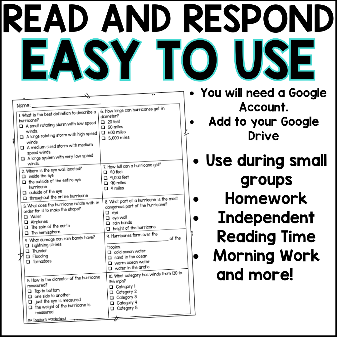 Mars Reading Comprehension U0026 Quiz Google Forms Science Centers A Teacher s Wonderland