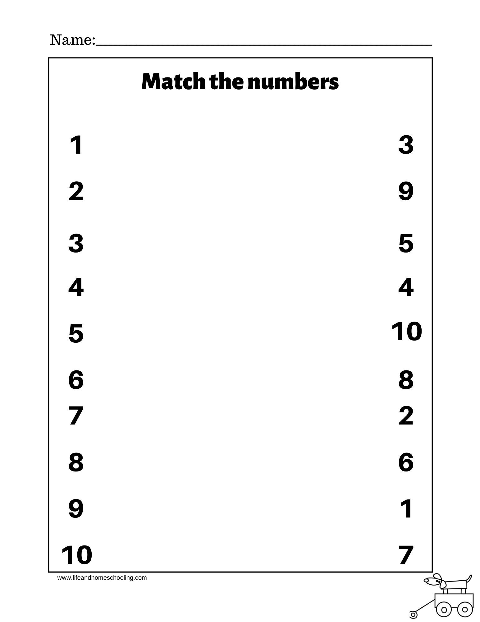 Matching Numbers Preschool Kindergarten Math Matching Numbers Preschool Kindergarten Math