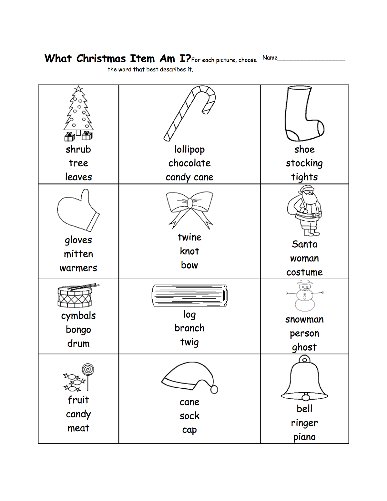 Printable Analogy Preschoolers