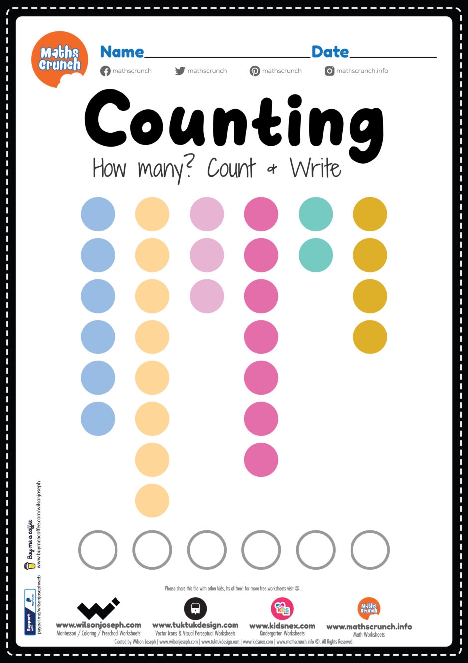Math Counting Worksheets Kindergarten