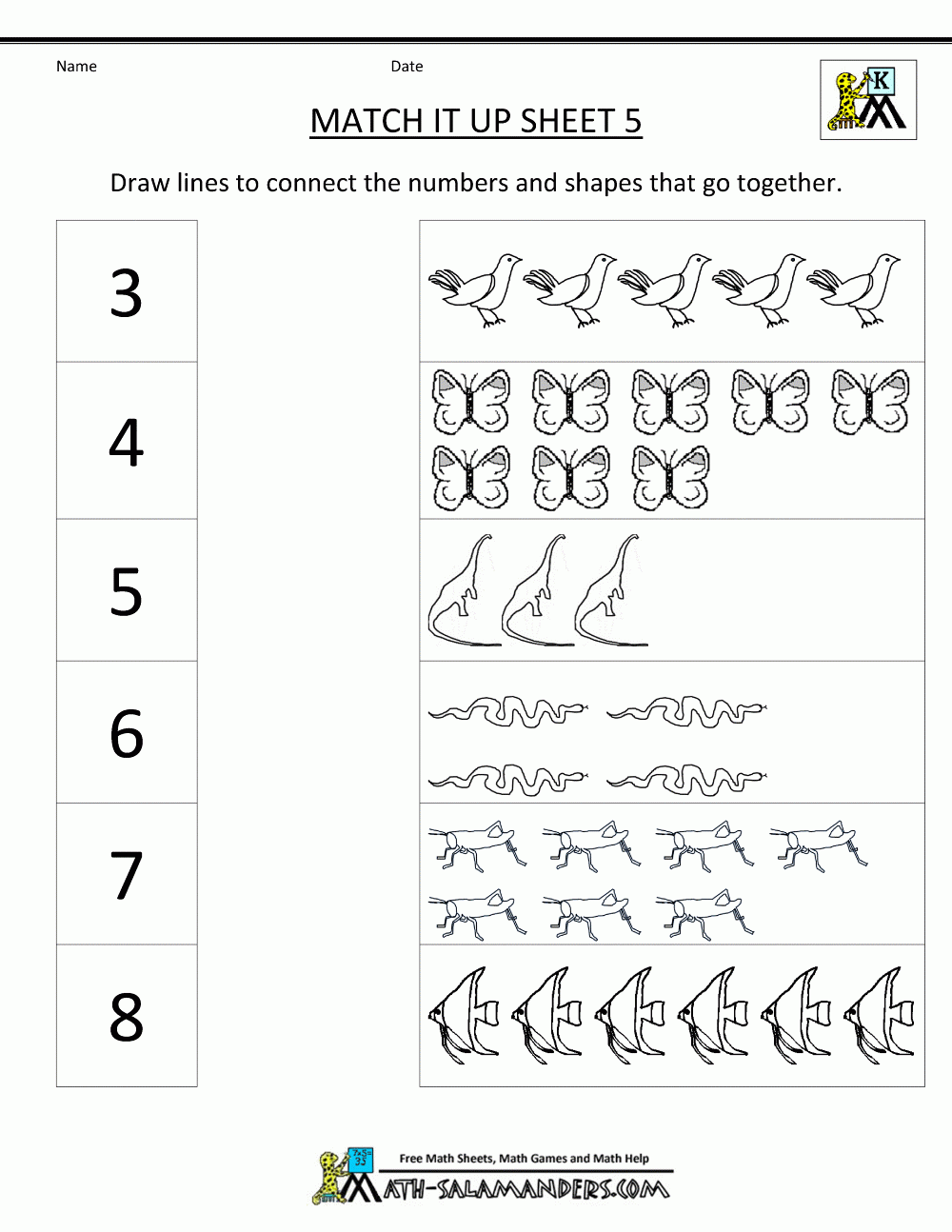 Math For Kindergarten Worksheets Worksheets Library