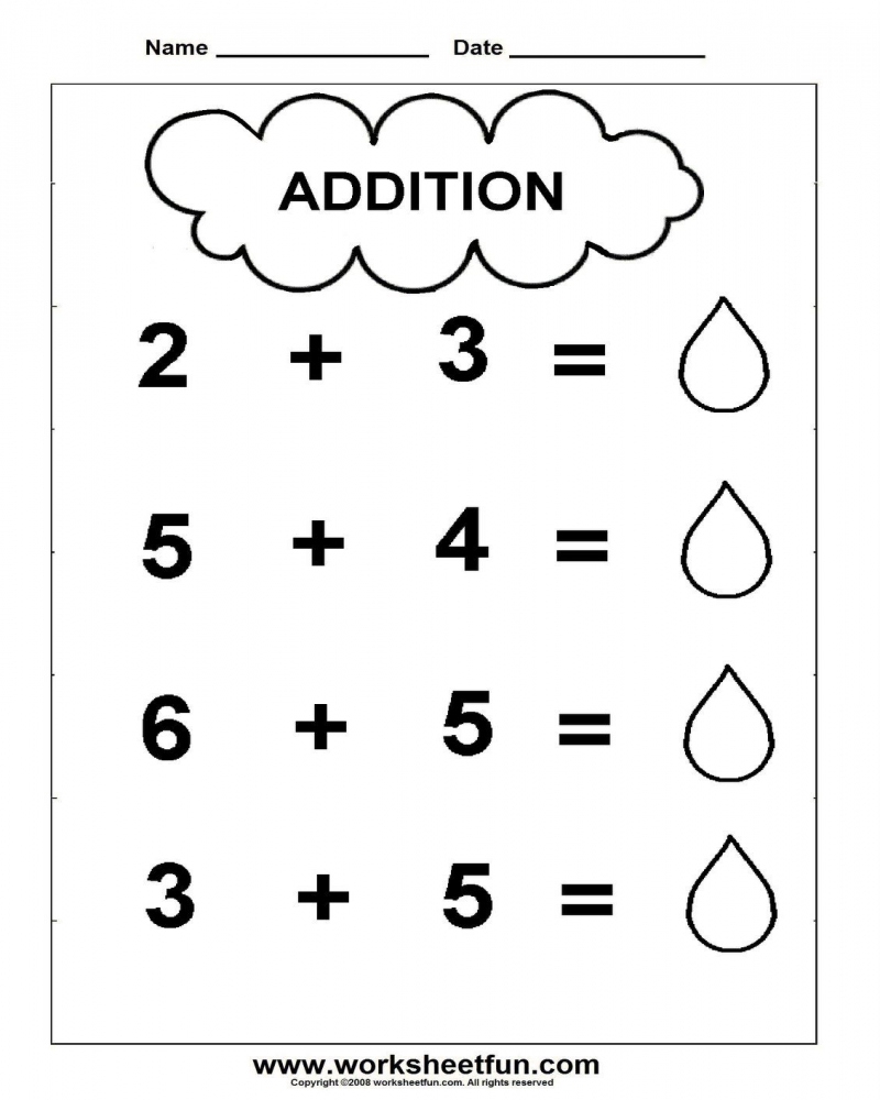 Math Worksheet Pre K Worksheets Library