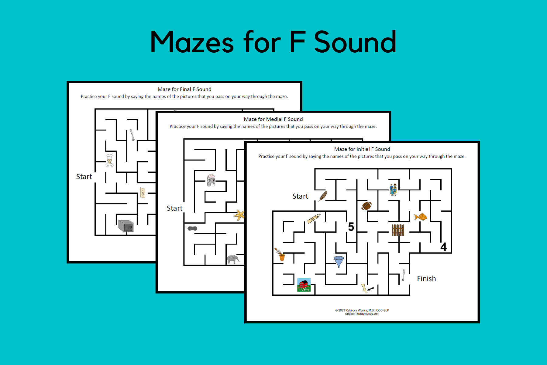 Mazes For F Sound Speech Therapy Ideas