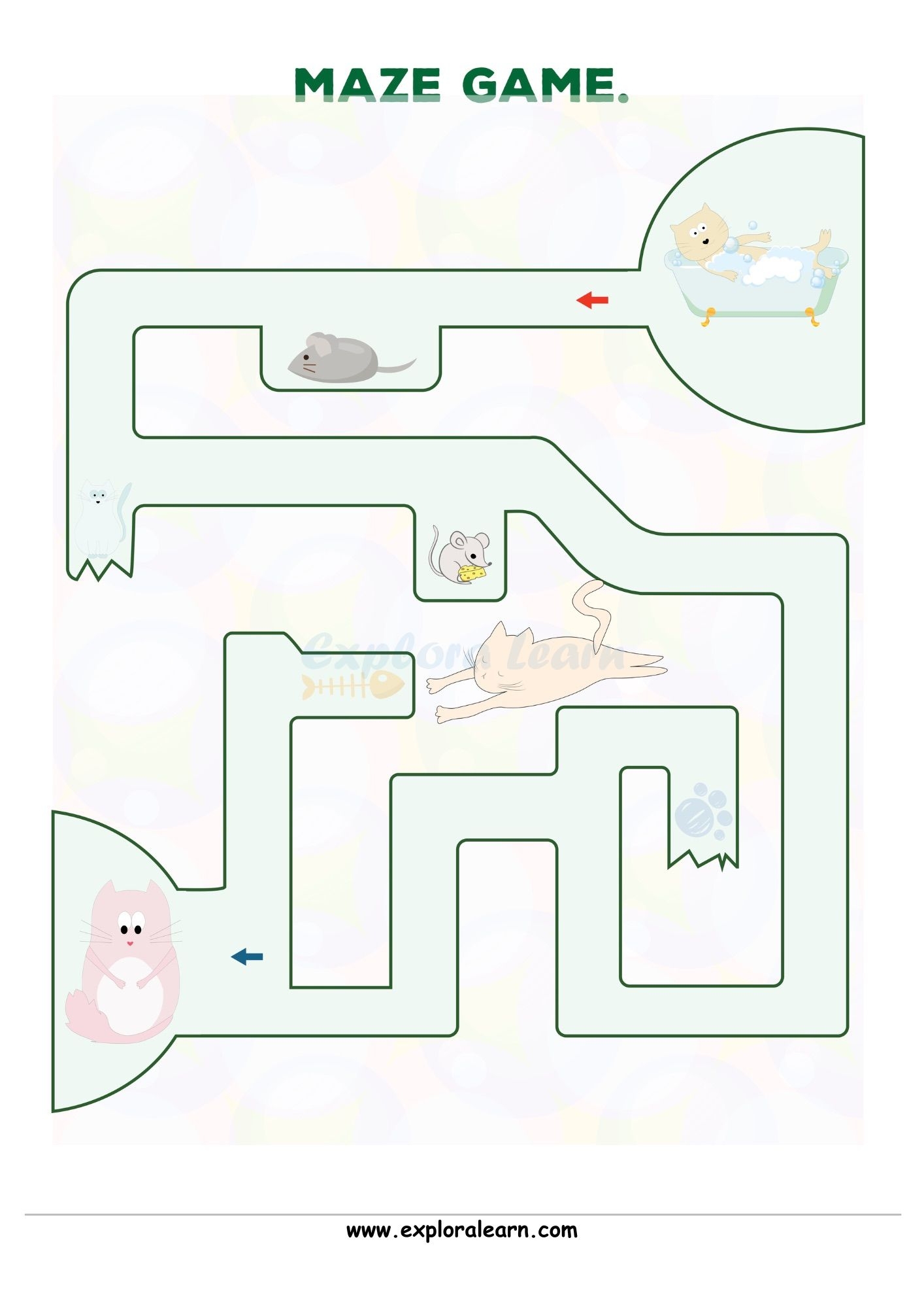 Mazes Worksheets For Preschool And Kindergarten 2 To 6 Years Kids