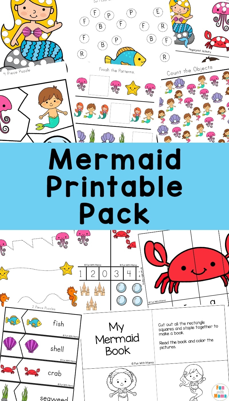 Mermaid Activities Pack Fun With Mama