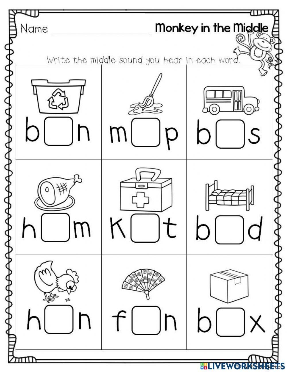 Middle Sounds 7 Worksheets FREE Printable Worksheets Worksheets Library