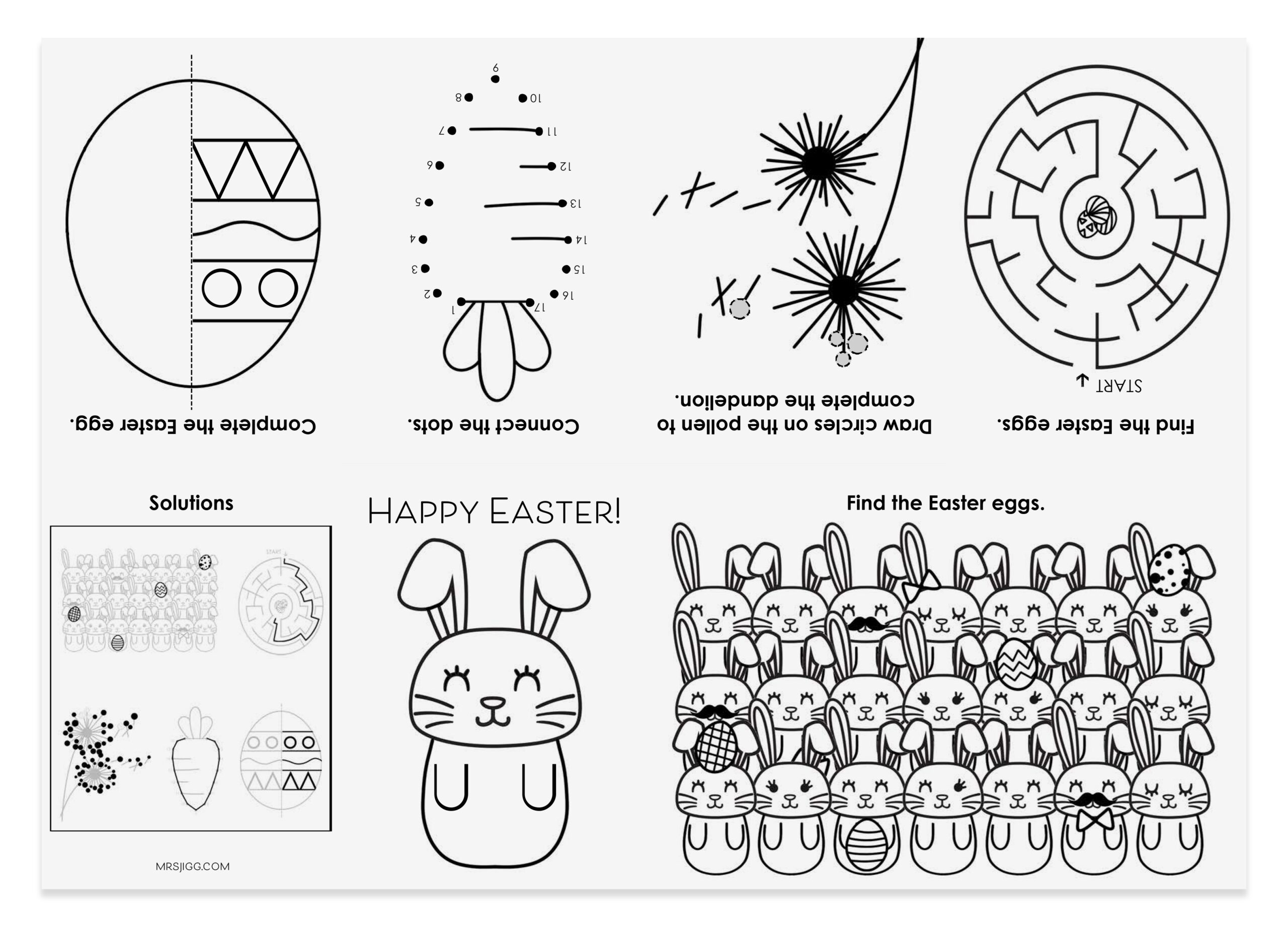 Mini Easter Activities Book Printable Mrs Jigg
