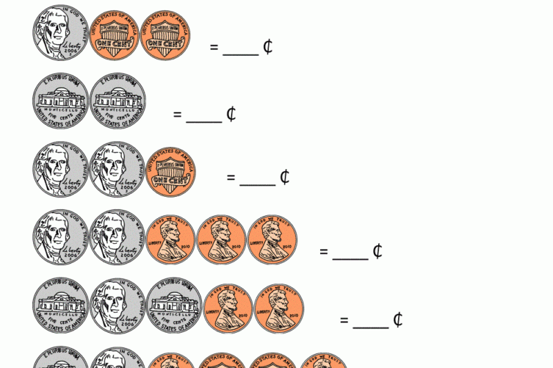 Free Printable Worksheets For Teaching Money