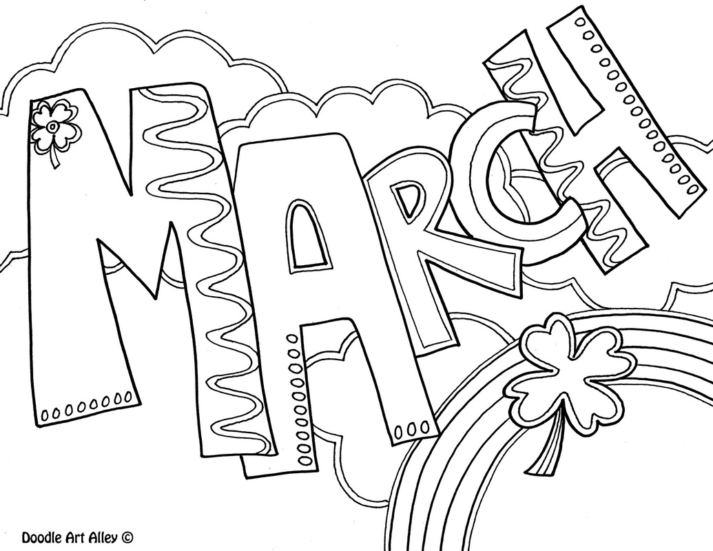 Months Of The Year Coloring Pages CLASSROOM DOODLES