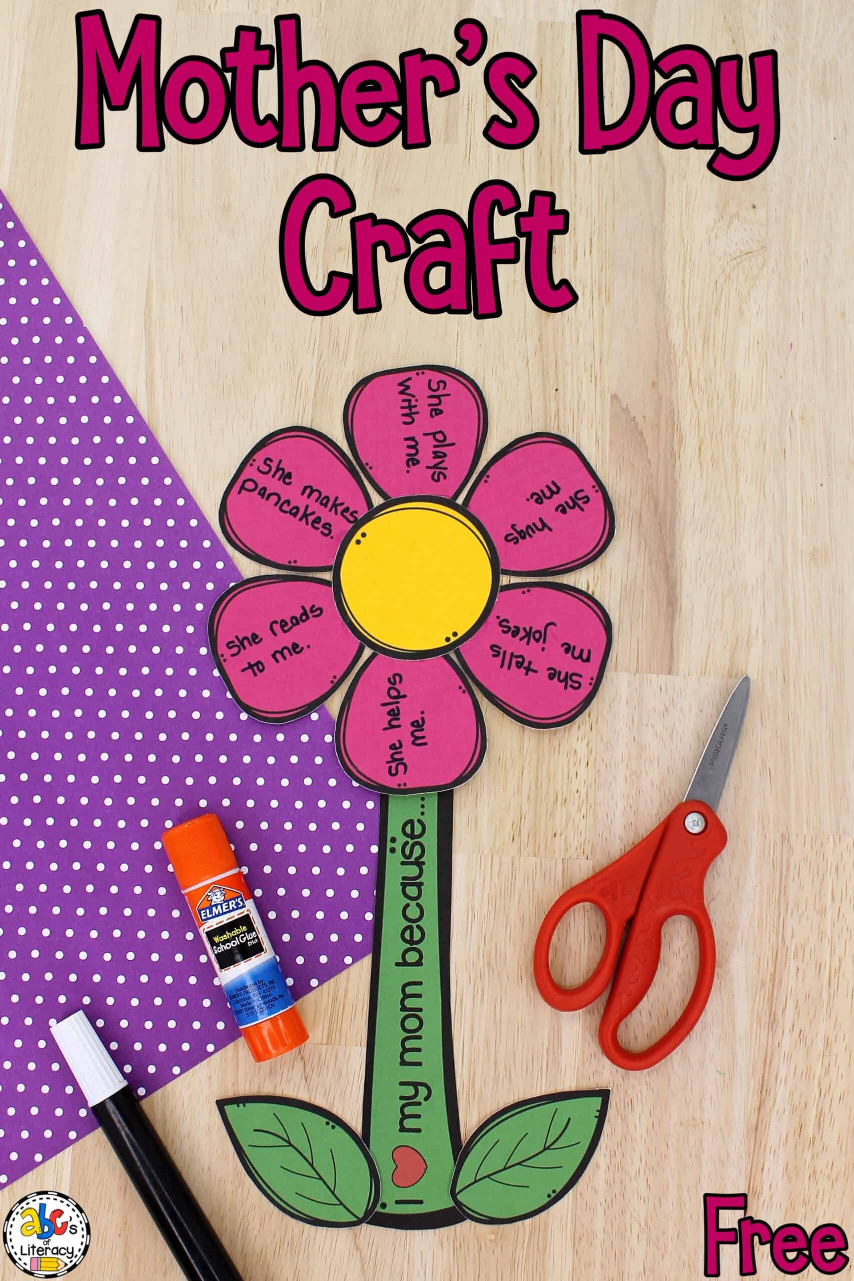 Mother s Day Flower Craft Free Printable Template Mother s Day Flower Craft Free Printable Template
