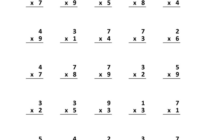 Minute Math Worksheets