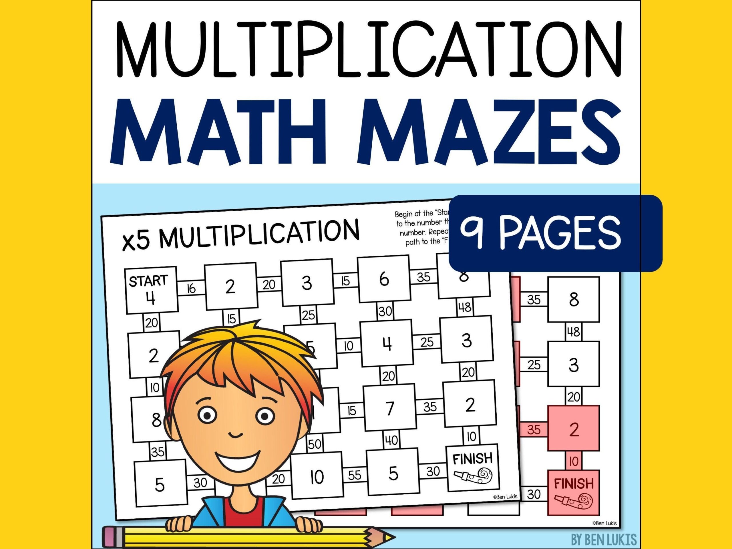Multiplication Fact Mazes Times Tables Math Activities For Kids Printable Multiplication Practice Challenge Worksheets Homeschool Math Etsy Ireland