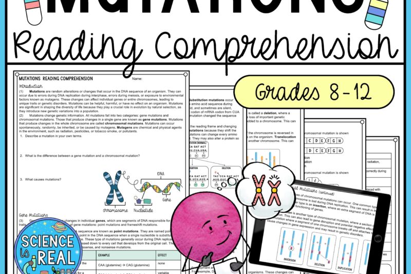 Genetic Reading Comprehension Worksheets