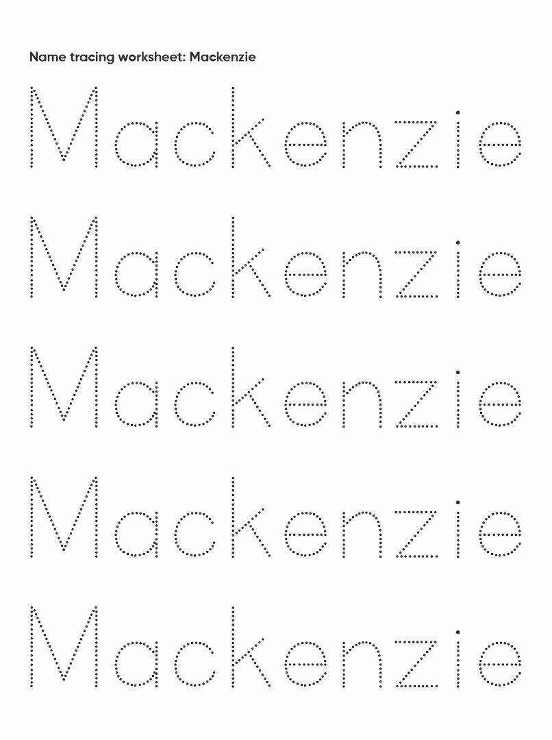 Printable Tracing Names For Preschool